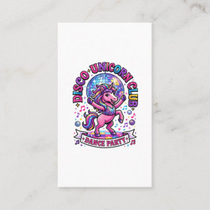 Tarjeta De Visita Camiseta comercial del club de unicornios disco Un