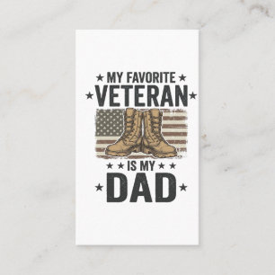 Tarjeta De Visita Camiseta de Botas de Combate Patrióticas para Papá