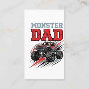Tarjeta De Visita Camiseta de diseño de camión monstruo vintage para