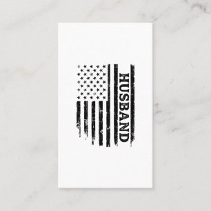 Tarjeta De Visita Camiseta de diseño vintage marido bandera patrióti