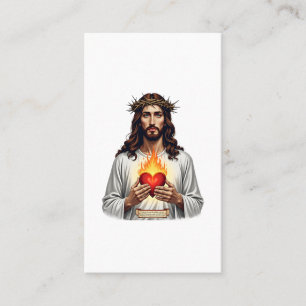 Tarjeta De Visita Camiseta de fe con grabado vintage de Jesús del Sa