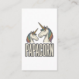 Tarjeta De Visita Camiseta de grabado vintage de Papacorn Unicorn Da