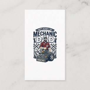 Tarjeta De Visita Camiseta de mecánico del día del padre Dad diverti