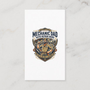 Tarjeta De Visita Camiseta de mecánico del día del padre Dad diverti