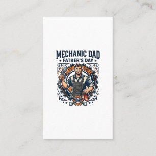 Tarjeta De Visita Camiseta de mecánico del día del padre Dad diverti
