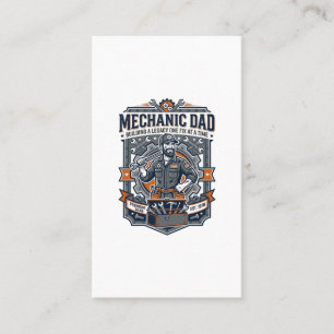 Tarjeta De Visita Camiseta de mecánico del día del padre Padre diver