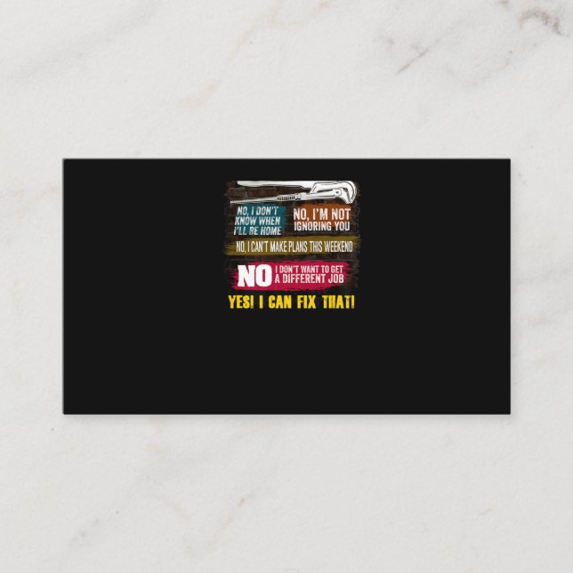 Tarjeta De Visita Camiseta de regalo de Novedad Millwright para homb (Anverso)