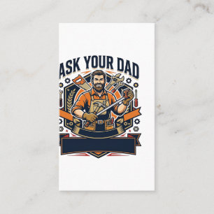 Tarjeta De Visita Camiseta del Día del Padre repara papá Pregúntale 