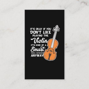 Tarjeta De Visita Camiseta del violín - juego elegante divertido de