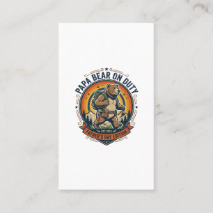 Tarjeta De Visita Camiseta Día del Padre Oso Papá De Servicio Animal