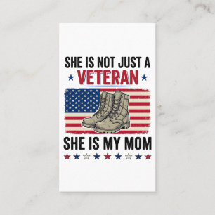 Tarjeta De Visita Camiseta Diseño Botas Militares Patrióticas Madre