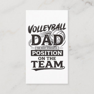 Tarjeta De Visita Camiseta divertida de papá de voleibol vintage pos