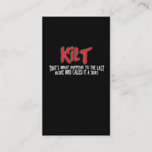 Tarjeta De Visita Camiseta escocesa divertida de la falda escocesa