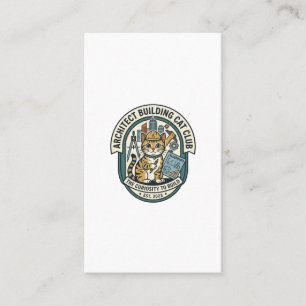 Tarjeta De Visita Camiseta Gráfica de Gato Arquitecto Edificio - Arq