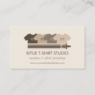 Tarjeta De Visita Camiseta marrón beige de boutique bajo demanda
