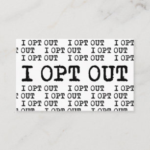 Tarjeta De Visita Camiseta Me Opongo