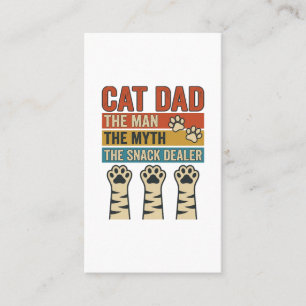 Tarjeta De Visita Camiseta Papá Gato El Distribuidor De Snacks Vinta