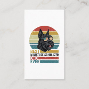 Tarjeta De Visita Camiseta Patriótica Vintage de Papá Schnauzer Mini