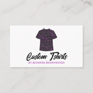 Tarjeta De Visita Camiseta rosa metálico estampada ropa vestimenta
