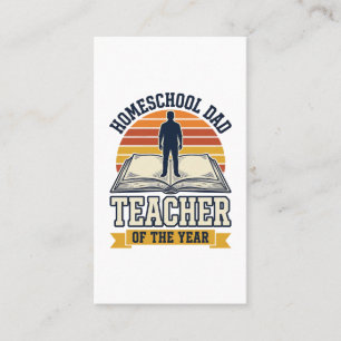 Tarjeta De Visita Camiseta Vintage Papá Profesor De Educación En Cas
