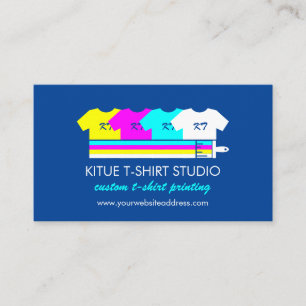 Tarjeta De Visita Camisetas de color brillante Navy Pincel de pintur