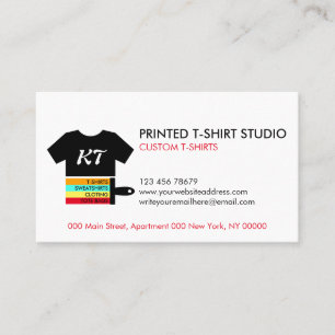 Tarjeta De Visita Camisetas personalizadas blancas y negras Ropa