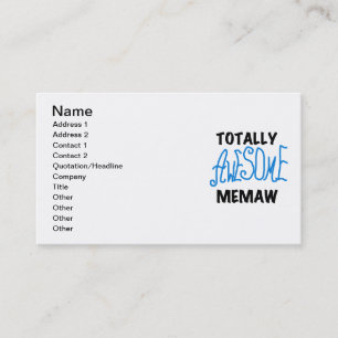 Tarjeta De Visita Camisetas y regalos azules totalmente