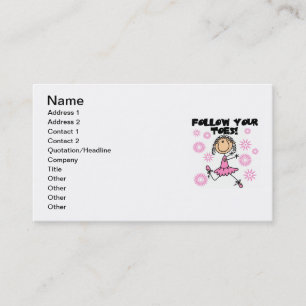 Tarjeta De Visita Camisetas y regalos de bailarina sigue tus dedos d