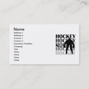Tarjeta De Visita Camisetas y regalos de la silueta del hockey
