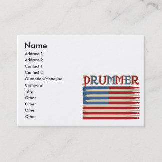 Tarjeta De Visita Camisetas y regalos del batería de la bandera de