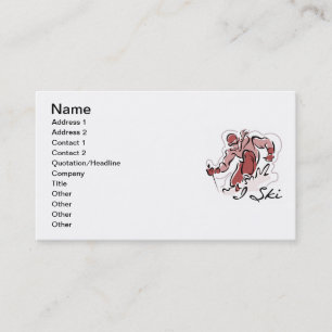 Tarjeta De Visita Camisetas y regalos del esquí de la hembra I