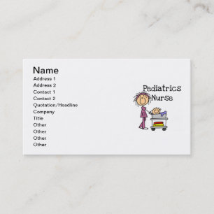 Tarjeta De Visita Camisetas y regalos para enfermeras de pediatría