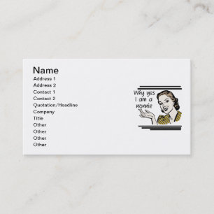 Tarjeta De Visita Camisetas y regalos retros de Nonnie
