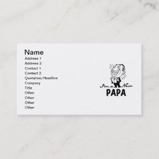 Tarjeta De Visita Camisetas y regalos sonrientes de nuevo papá