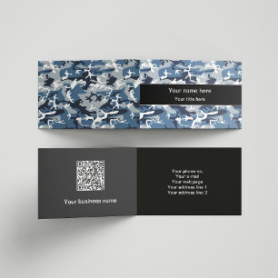 Tarjeta De Visita Camo Azul, Camuflaje de Invierno, Camuflaje de Nie