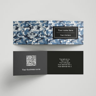 Tarjeta De Visita Camo Azul, Camuflaje de Invierno, Camuflaje de Nie
