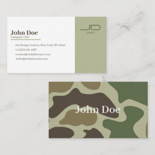 Tarjeta De Visita Camo de Pato Vintage Frogskin Ozark Timber