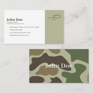 Tarjeta De Visita Camo de Pato Vintage Frogskin Ozark Timber
