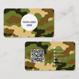 Tarjeta De Visita Camo Forestal - Personalizable completo y diseño a