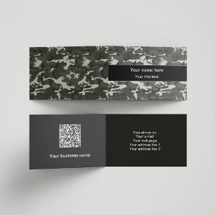 Tarjeta De Visita Camo gris, Camuflaje, Militar, Ejército