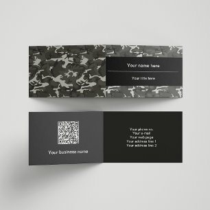 Tarjeta De Visita Camo gris, Camuflaje, Militar, Ejército