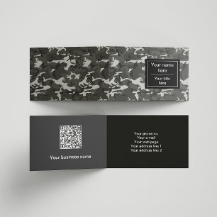 Tarjeta De Visita Camo gris, Camuflaje, Militar, Ejército