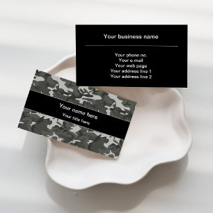 Tarjeta De Visita Camo gris, Camuflaje, Militar, Ejército