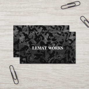 Tarjeta De Visita Camo moderno - Negro y gris oscuro - camuflaje