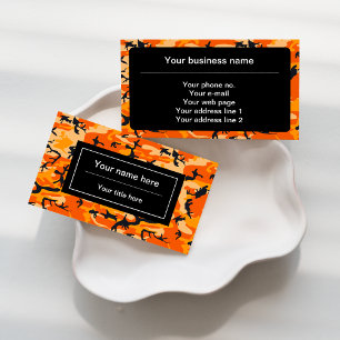 Tarjeta De Visita Camo naranja, Camuflaje, Militar, Ejército