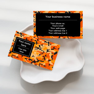 Tarjeta De Visita Camo naranja, Camuflaje, Militar, Ejército