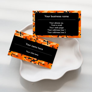 Tarjeta De Visita Camo naranja, Camuflaje, Militar, Ejército