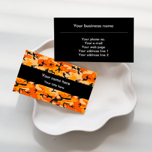 Tarjeta De Visita Camo naranja, Camuflaje, Militar, Ejército