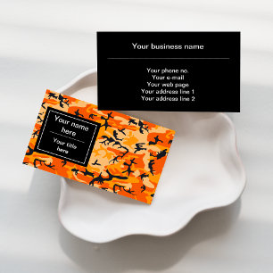 Tarjeta De Visita Camo naranja, Camuflaje, Militar, Ejército