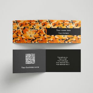 Tarjeta De Visita Camo naranja, Camuflaje, Militar, Ejército